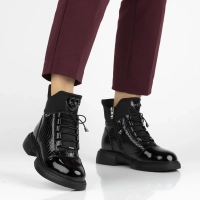 Skórzane botki Filippo DBT7295/25 BK czarne