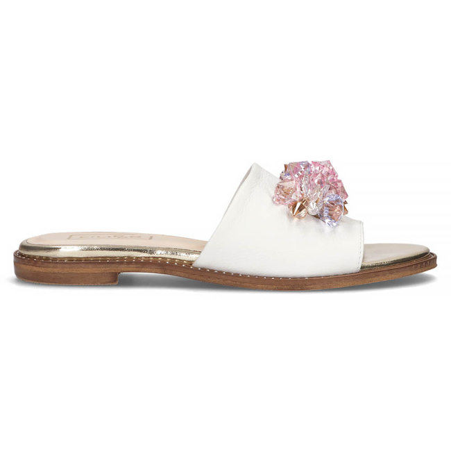 Leather flip-flops Filippo 177 white