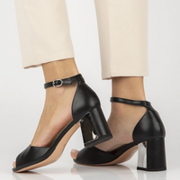 Leather sandals Filippo DS4648/23 BK black