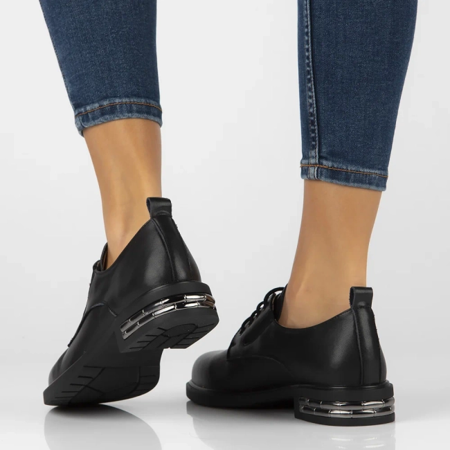 Leather shoes Filippo DP6189/24 BK black