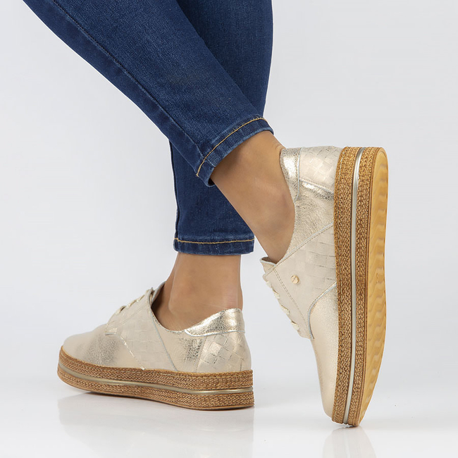 Leather shoes Filippo 10123 gold