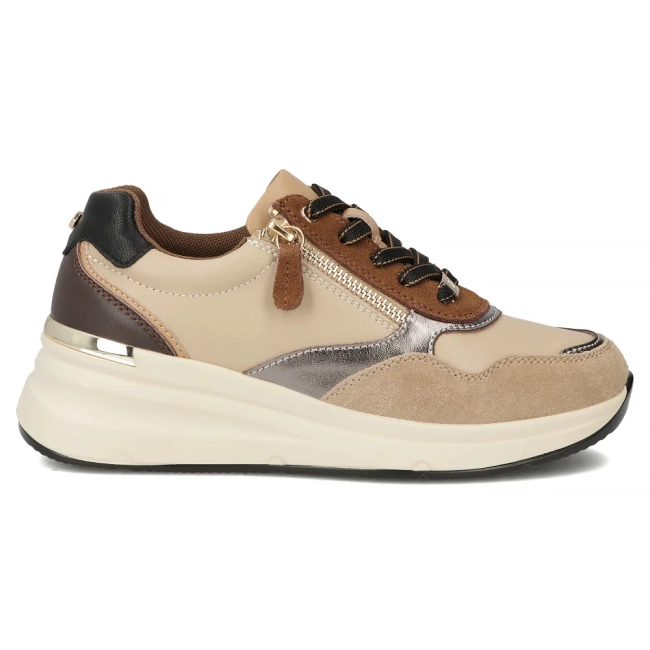 Leather sneakers Filippo DP7105/25 BE beige
