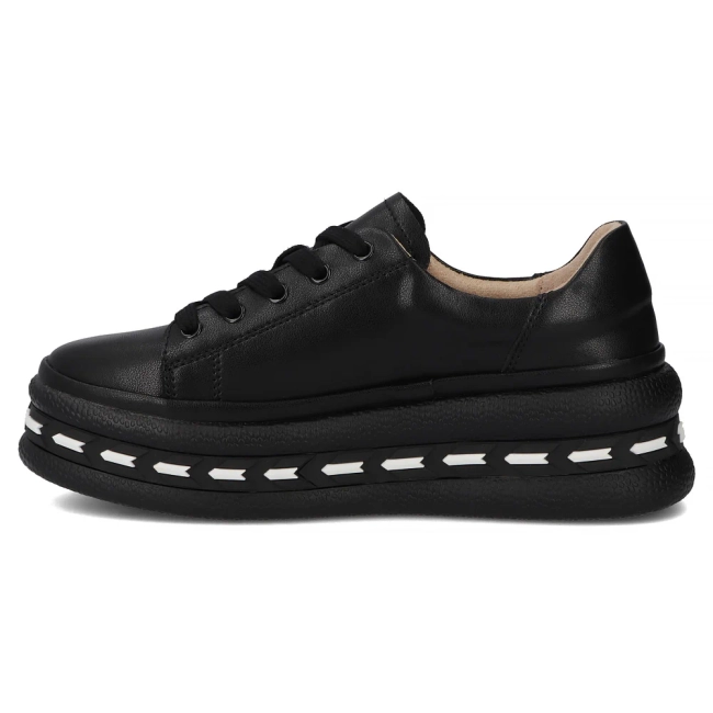 Leather sneakers Filippo DP7119/25 BK black