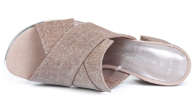 Klapki Marco Tozzi 2-27222-32 592 Rose Metallic