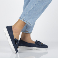 Leather shoes Filippo DP021/20 NV navy blue