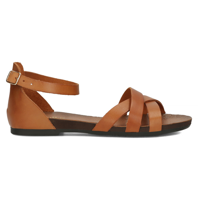 Skórzane sandały Filippo 40225 brązowe