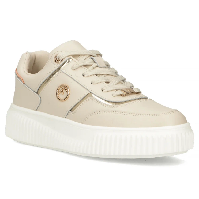 Skórzane sneakersy Filippo DP6727/25 BE beżowe