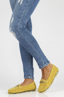 Skórzane mokasyny Filippo DP1202/22 YL żółte