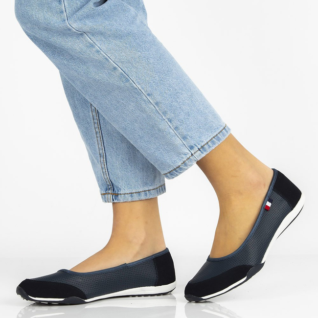 Leather shoes Filippo DP142/21 NV navy blue