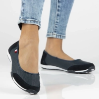 Leather ballerinas Filippo DP142/25 NV navy blue