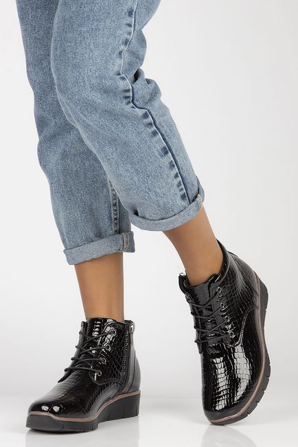 Leather ankle boots Filippo DBT3169/25 BK black