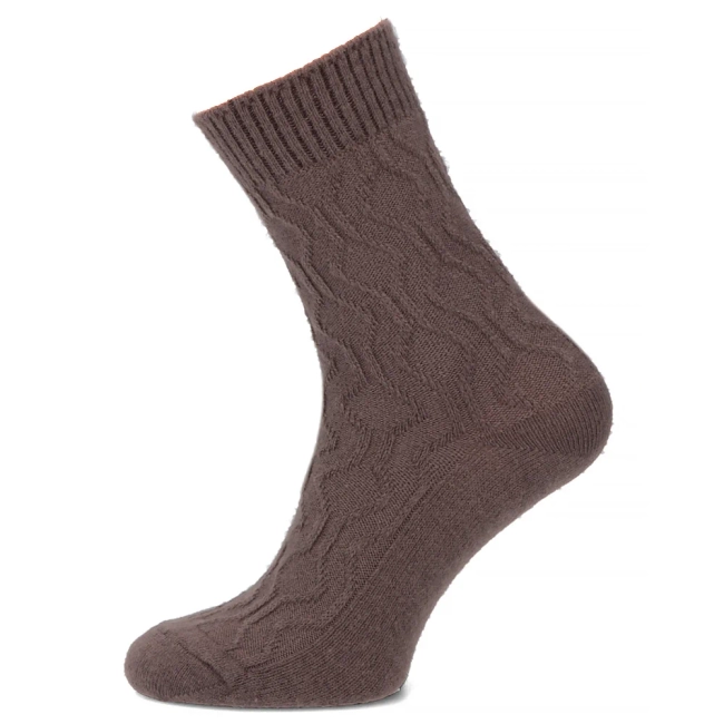 Women's Socks AM003-1 darkbrown