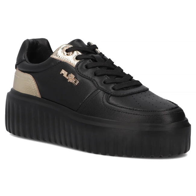 Skórzane sneakersy Filippo DP6726/25 BK GO czarne