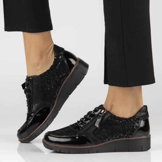 Leather shoes Filippo DP4912/23 BK L black