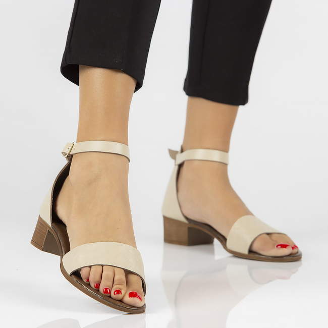Leather sandals Filippo 40235 beige