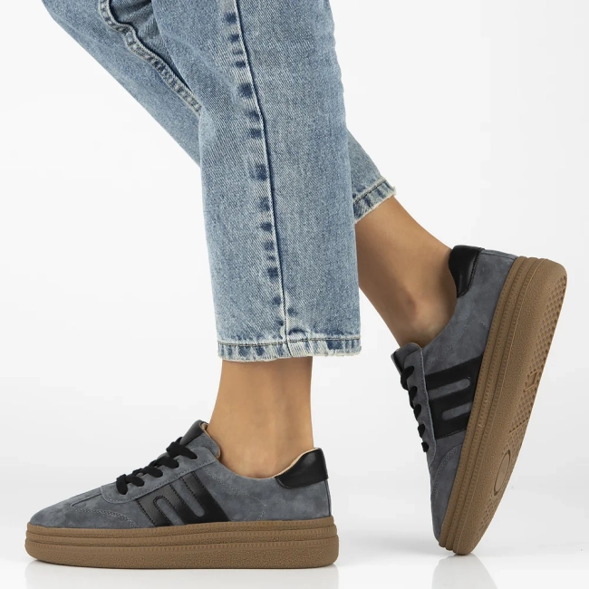 Leather sneakers Filippo DP7114/25 BL blue
