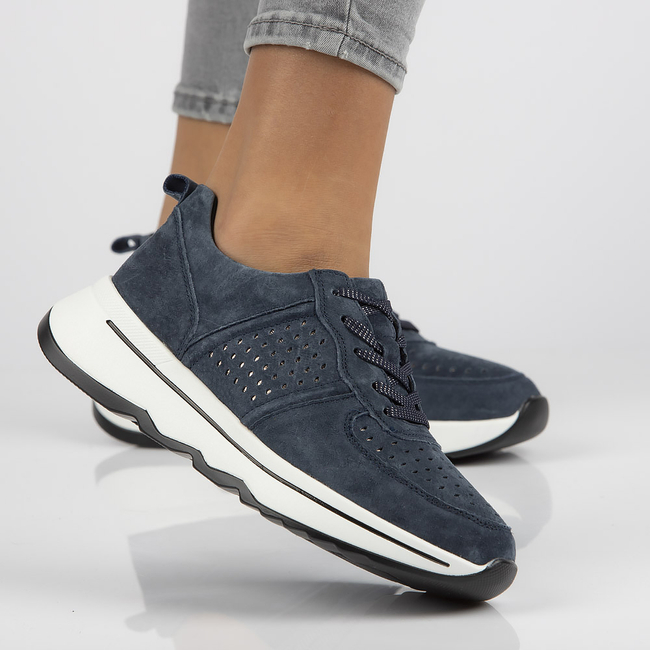 Skórzane sneakersy Filippo DP3171/21 NV granatowe