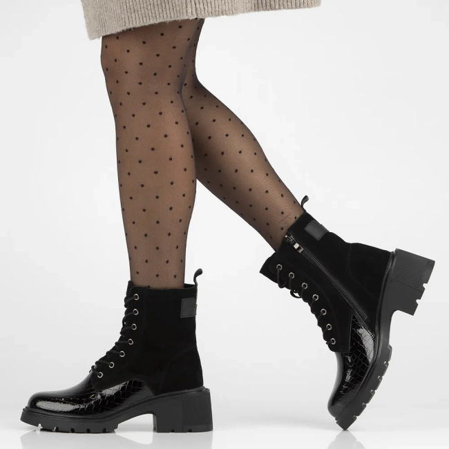 Leather ankle boots Filippo DBT6390/24 BK black