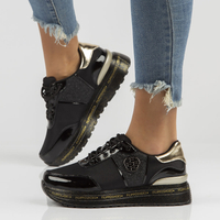 Skórzane Sneakersy Filippo DP3688/22 BK czarne