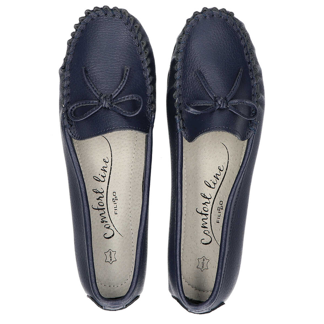 Leather loafers Filippo DP004/20 NV navy blue