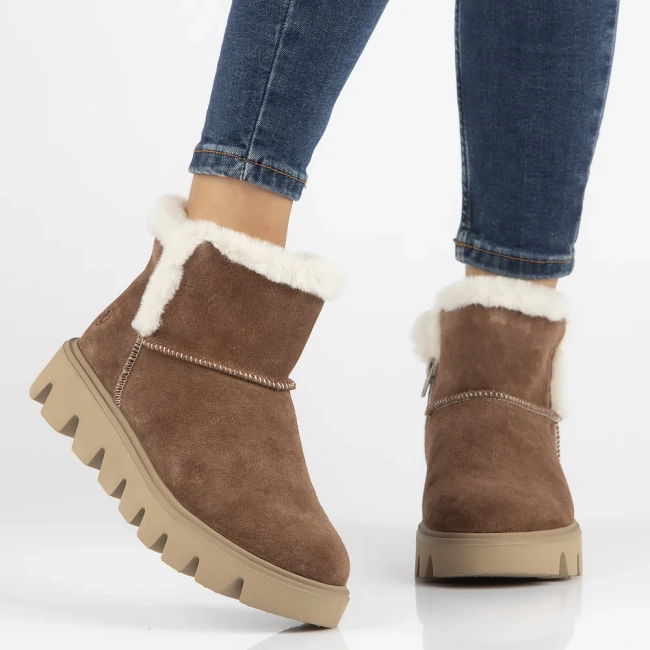 Leather snow boots Rieker W2071-20 brown