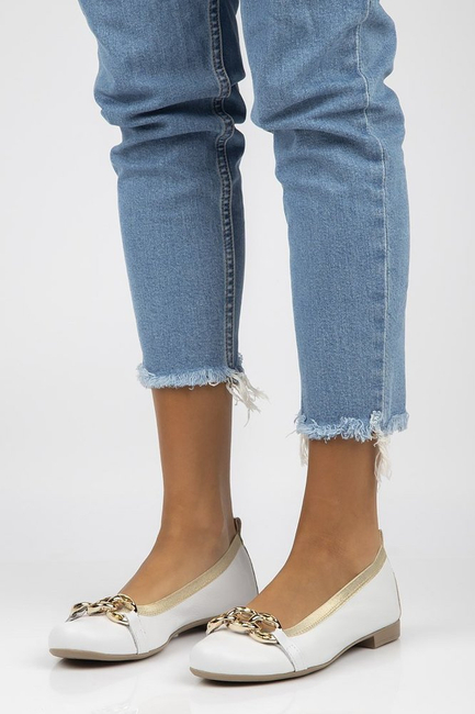 Leather ballerinas Filippo 100 white