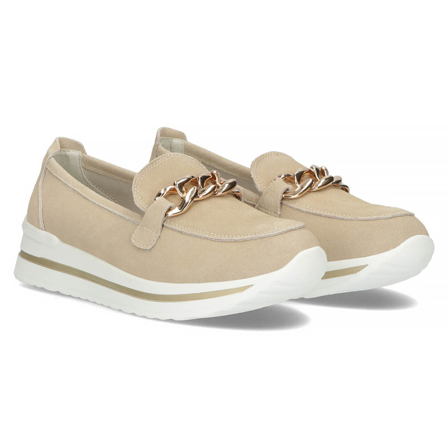 Leather shoes Filippo DP3555/22 BE beige