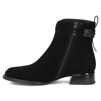 Skórzane botki na obcasie Filippo DBT8182/26 BK czarne
