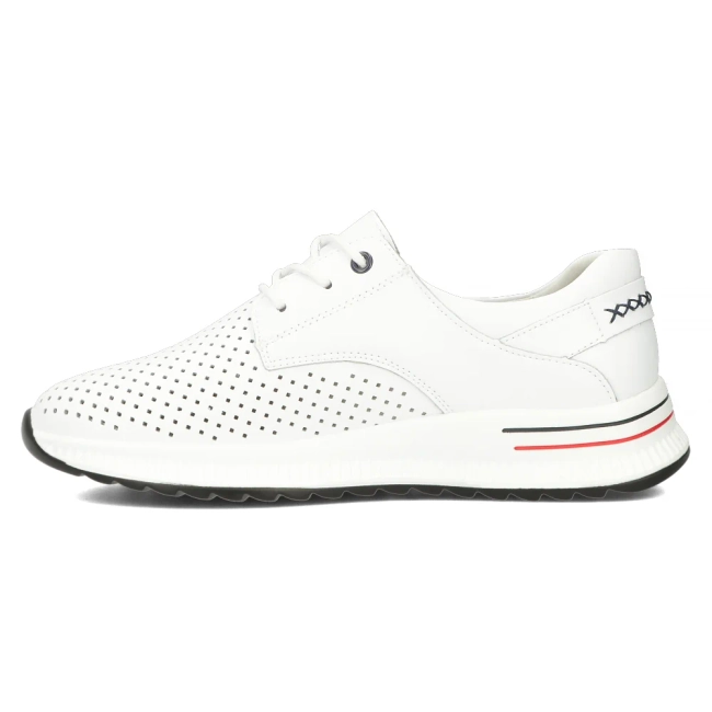 Skórzane półbuty na platformie Filippo DP6022/24 WH białe