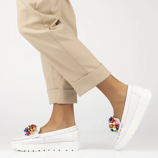 Leather loafers Filippo DP6828/25 WH white