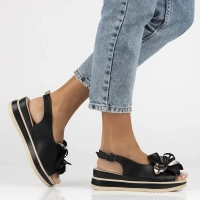 Leather sandals Filippo DS7045/25 BK black