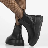 Leather ankle boots DBT6375/24 BK black