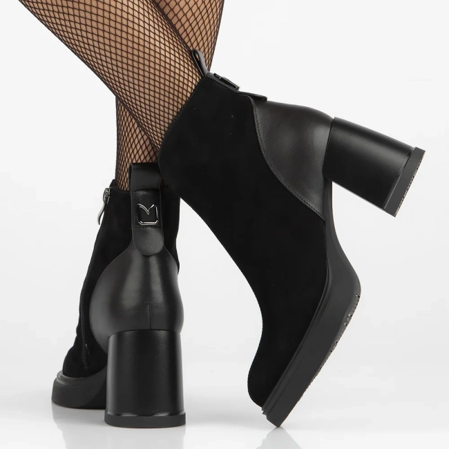 Leather ankle boots Filippo DBT6526/24 BK black