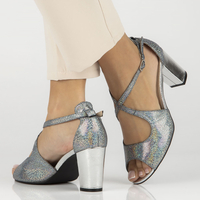 Sandały na słupku Filippo DS4632/23 SI srebrne