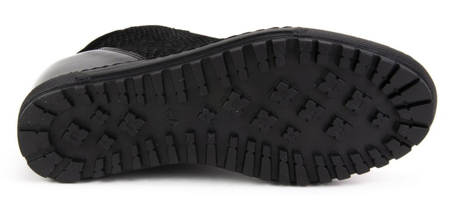 Sneakersy Eksbut 75-3880-B57/121/136-1G Czarny lakier