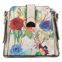 Beige handbag mila flora