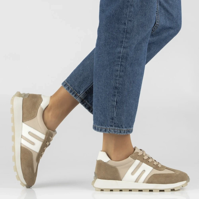 Leather sneakers Filippo DP7690/26 BE beige