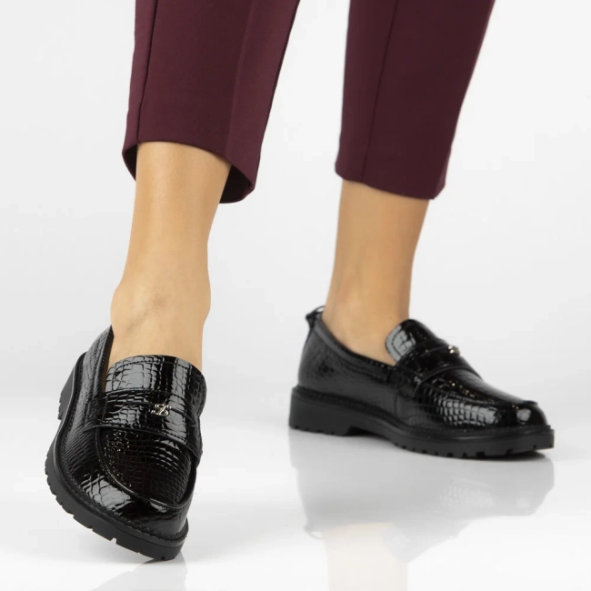 Leather shoes Filippo DP7409/25 BK CR black