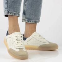 Skórzane sneakersy Filippo DP6745/25 BE NV biało beżowe