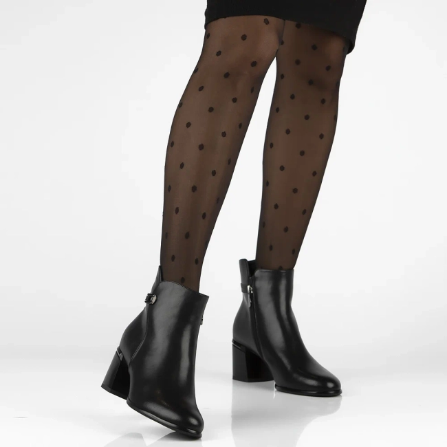 Leather ankle boots Filippo DBT7377/25 BK black