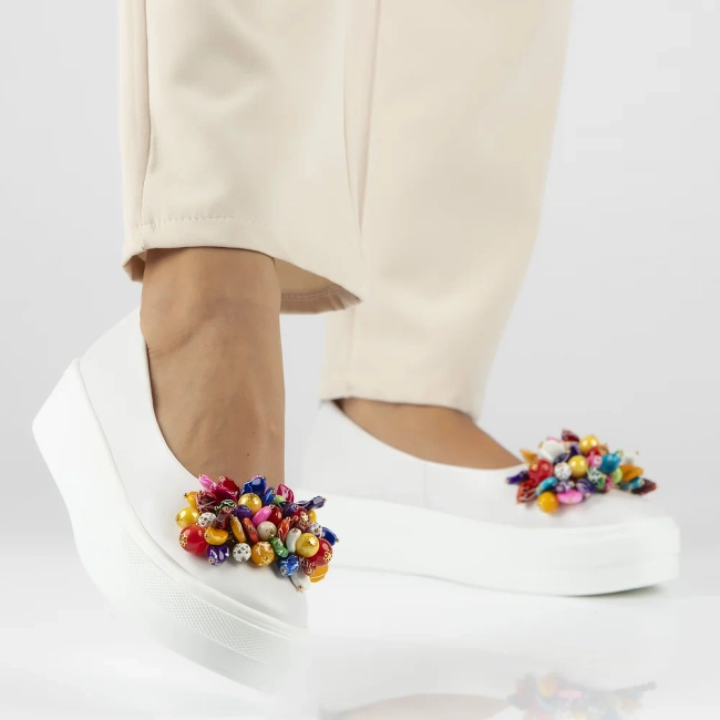 Leather shoes Filippo DP6024/24 WH white