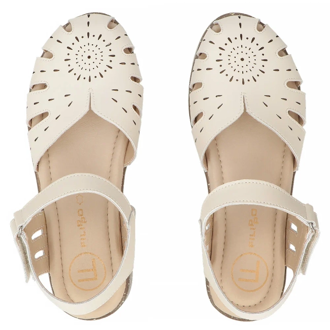 Leather sandals Filippo DS7649/26 BE beige
