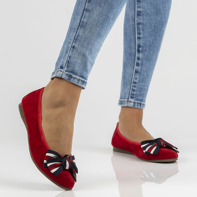 Leather ballerinas Filippo DP3634/22 RD red