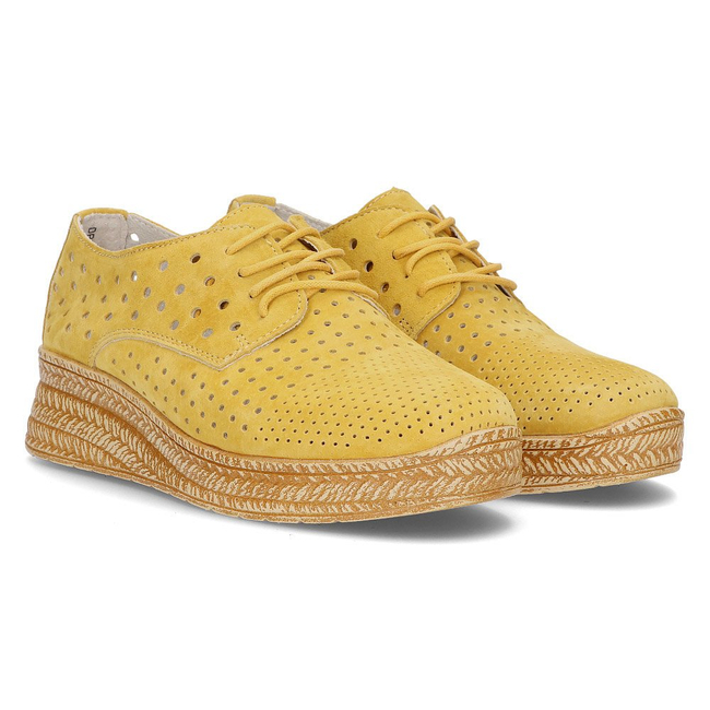 Leather shoes Filippo DP2162/21 YL yellow