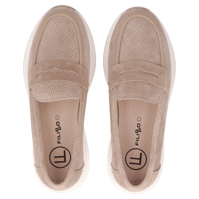 Leather shoes Filippo DP6750/25 BE beige