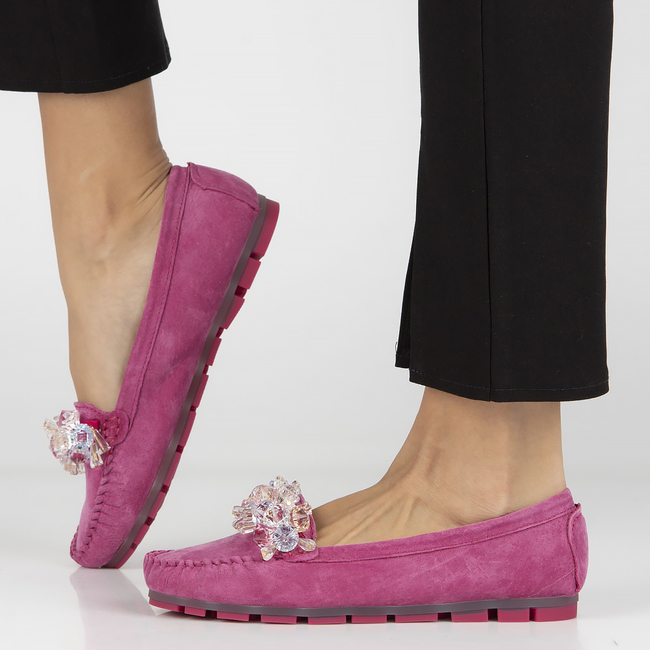 Leather loafers Filippo DP4549/22 FH pink