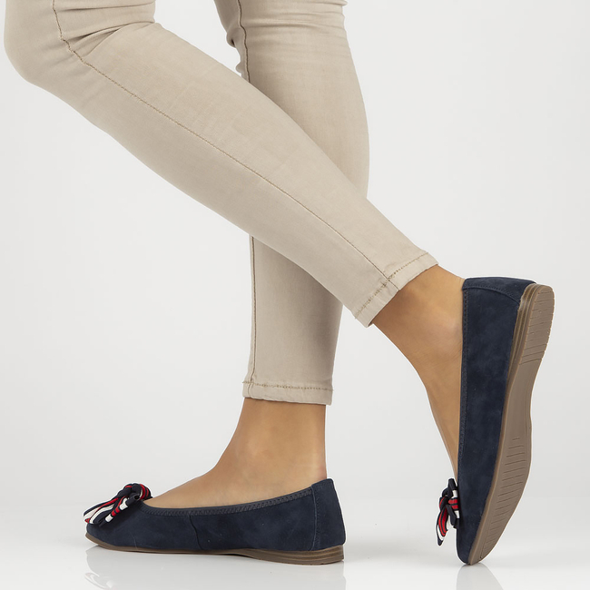 Leather ballerinas Filippo DP3634/22 NV navy