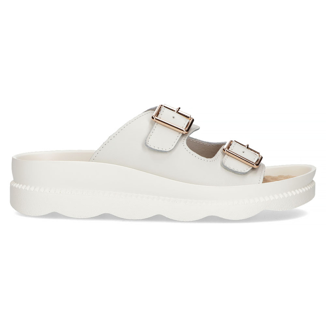 Leather flip-flops Filippo DK3599/22 WH white