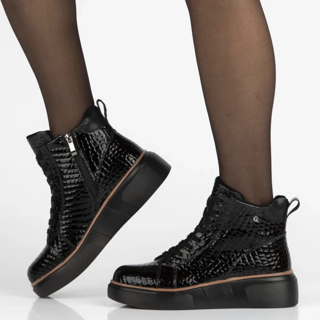 Leather ankle boots Filippo DBT7421/25 BK black