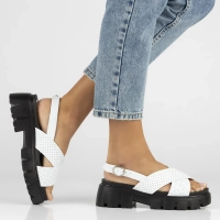 Leather sandals Filippo DS6059/24 WH white